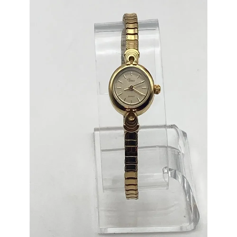 VTG Timex BA Cell Women's Petite Dress Cocktail Watch 17mm - New Battery WR